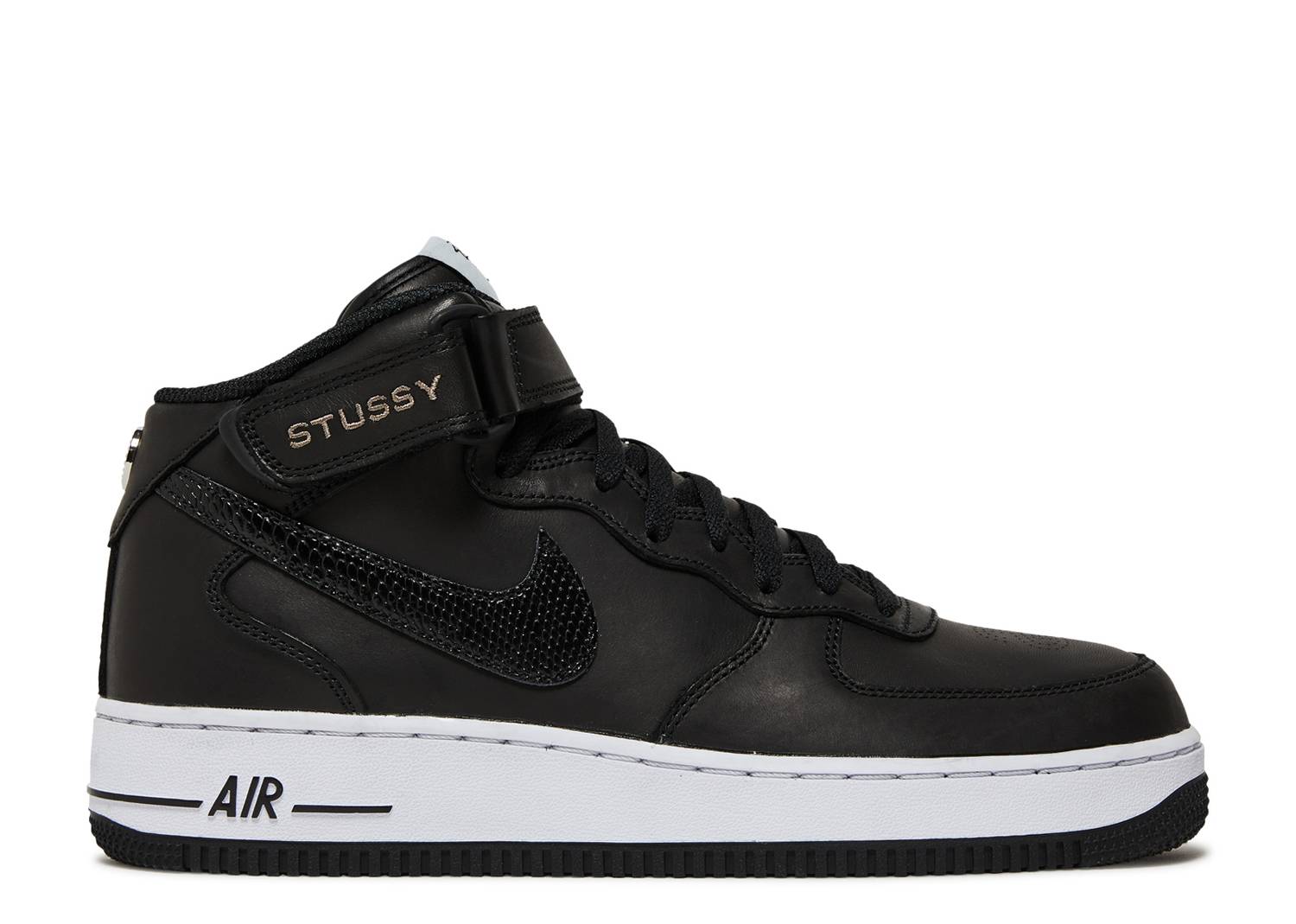 STUSSY X AIR FORCE 1 MID 'BLACK SNAKESKIN' – Kicksinto