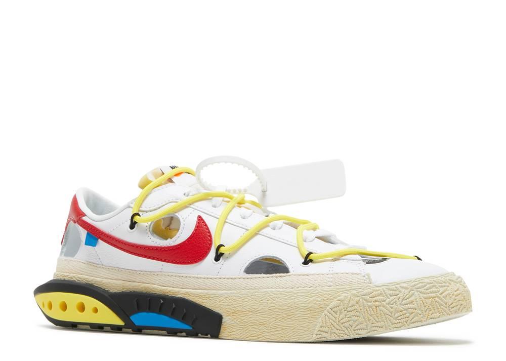 OFF-WHITE X NIKE BLAZER LOW 'WHITE UNIVERSITY RED' - Kicksinto