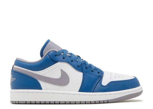 Jordan 1 Low True Blue Cement - Kicksinto