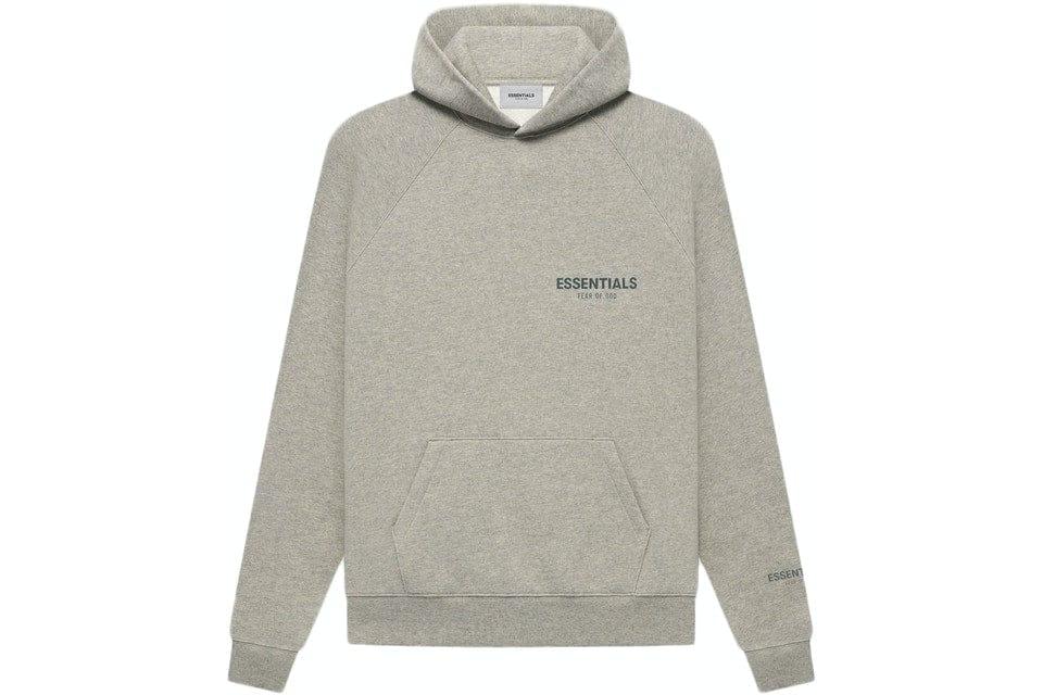 Fear of God Essentials Core Collection Pullover Hoodie Dark Heather Oatmeal - Kicksinto