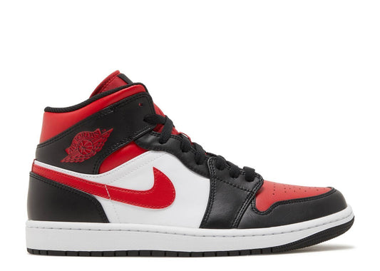 Air Jordan 1 Mid 'Black Fire Red' - Kicksinto